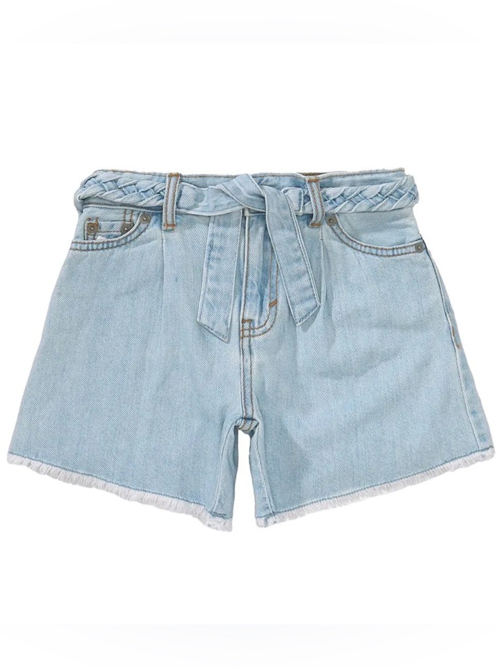 Levi's Big Girls Pleated Skirty Short Size 14 Regular Light Wash